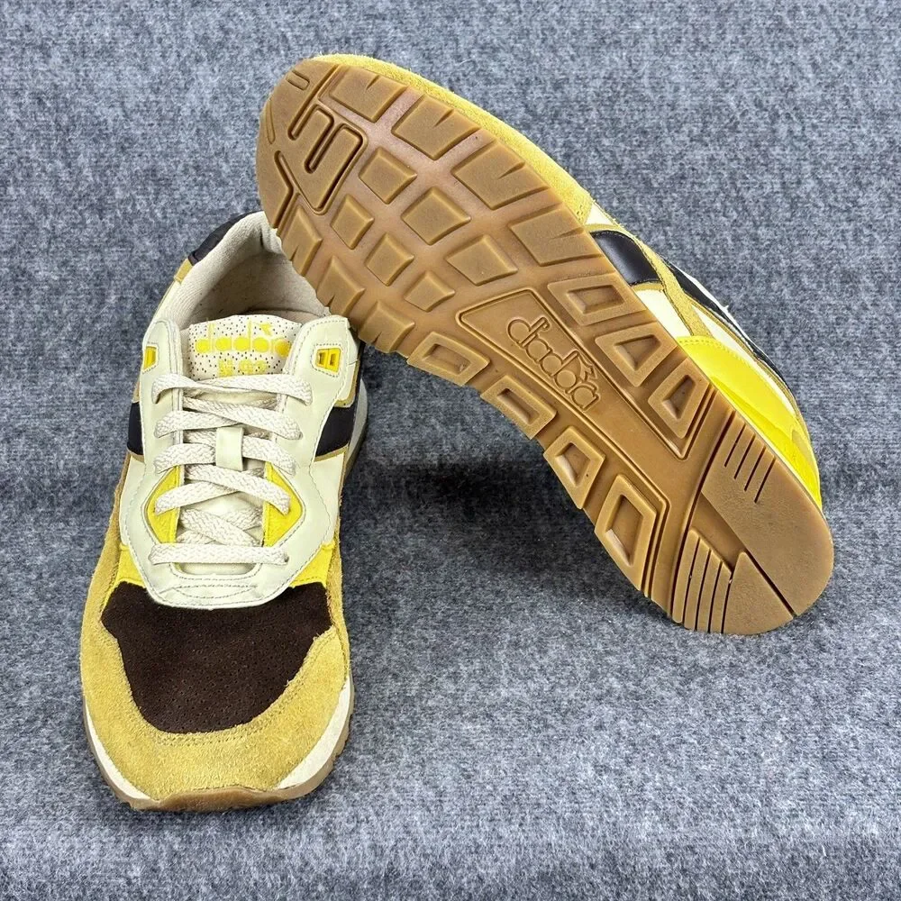 Diadora N.92 Heritage Sneakers Men’s US 9.5 EU 43 Yellow Brown Suede Leather